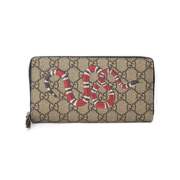 Gucci GG Supreme Long Zip Wallet Kingsnake - Picture 1 of 5